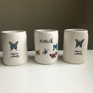 Rae Dunn Butterfly Pencil Holder Set